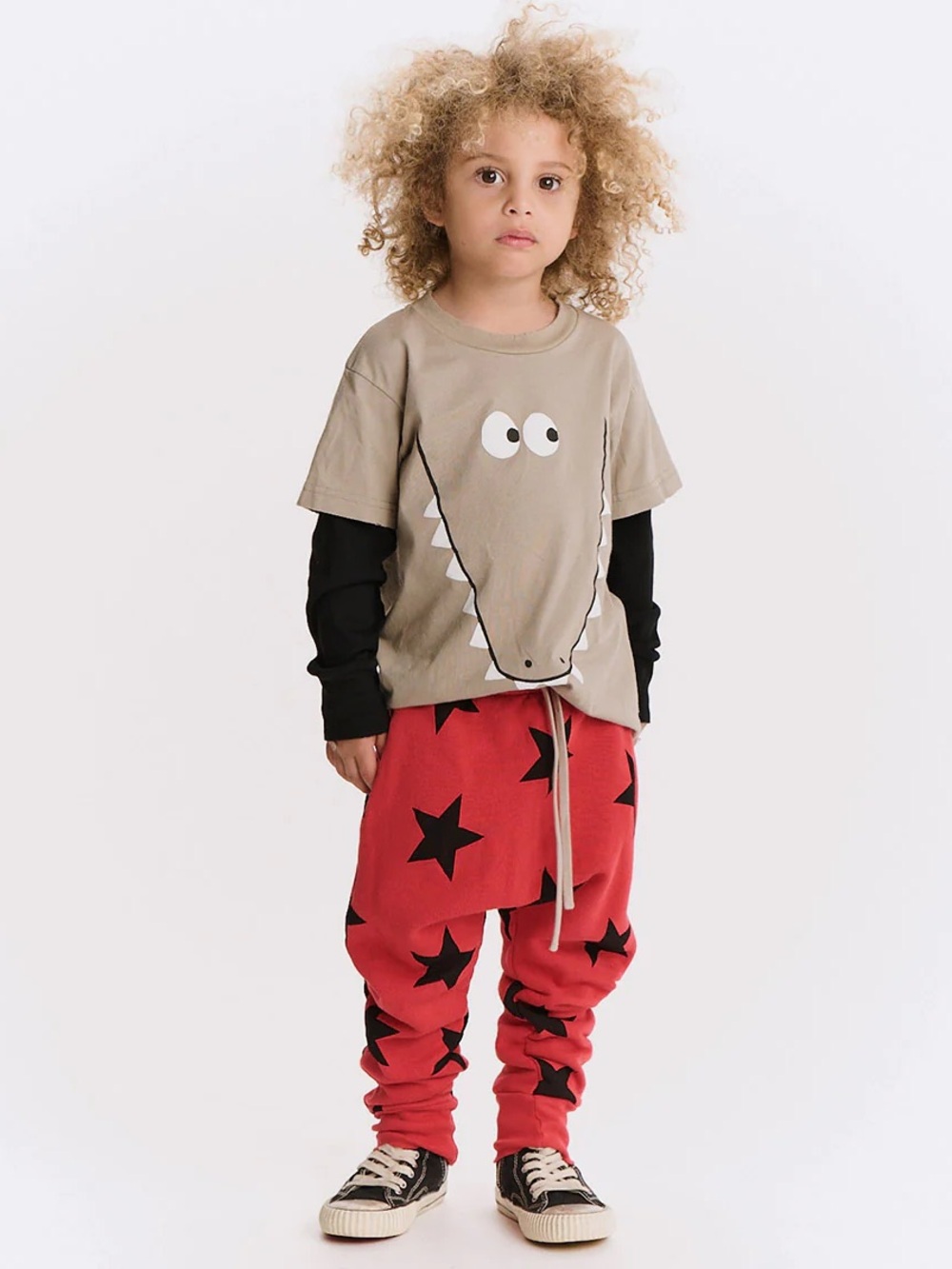 nununu Orange Star Baggy Pants | Joggers
